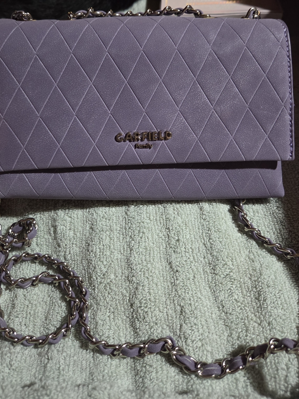 Quilted Crossbody Bag in Lilac